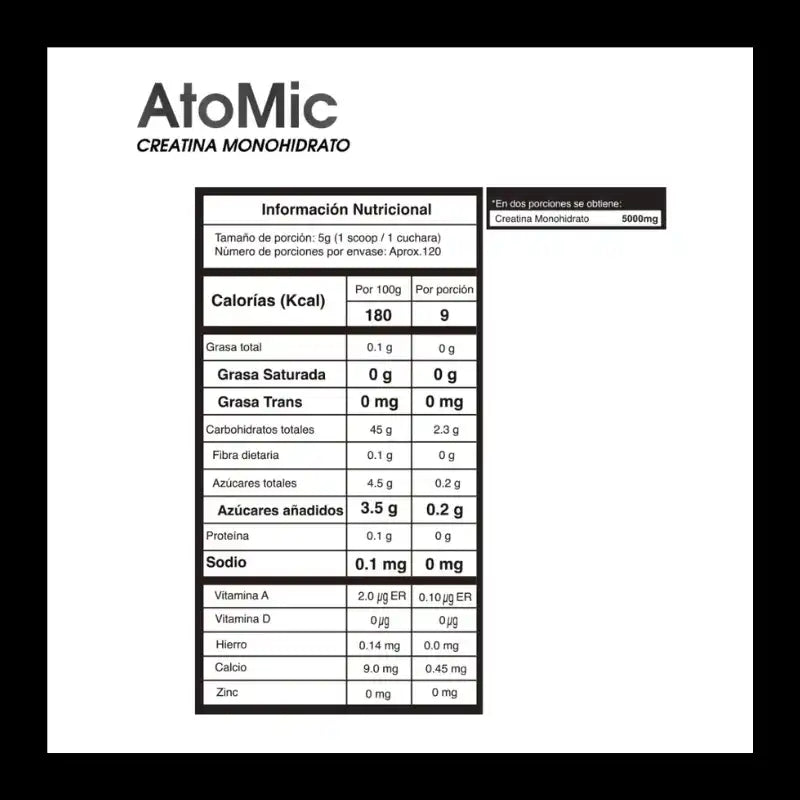Creatine Atomic Monohydrate 600 Grams Smart Muscle