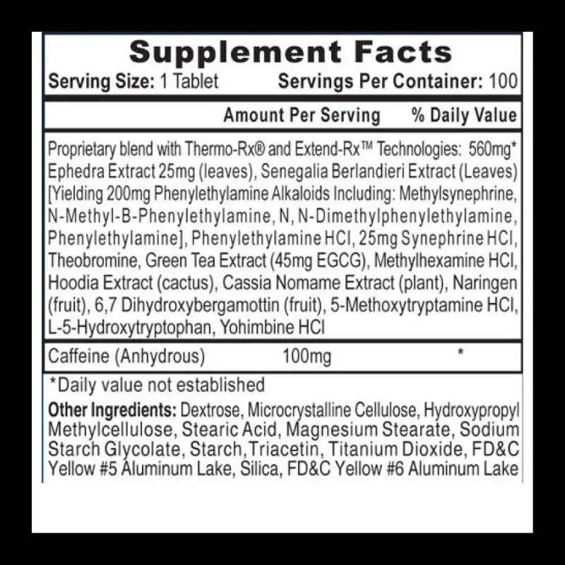 Lipodrene 90 Tablets – Fat Burner