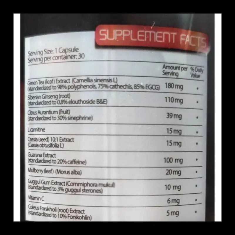 Nitrofit 30 Capsules – Fat Burner