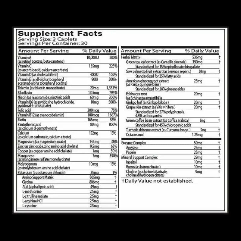 Platinum Multivitamin 90 Capsules Muscletech