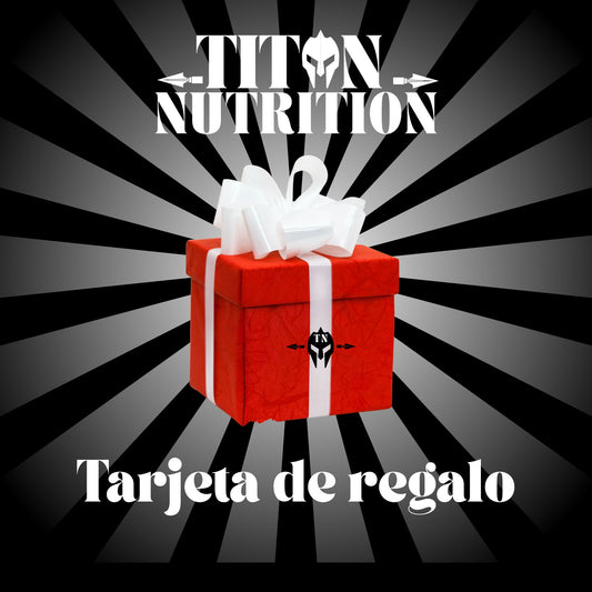 Tarjeta de regalo Titan Nutrition: "El regalo perfecto para cualquier objetivo de salud o fitness".