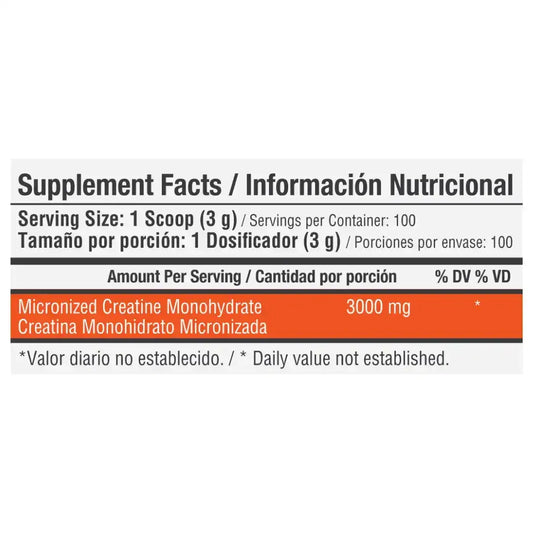 DEPORTES SALUDABLES - Monohidrato de Creatina 3000